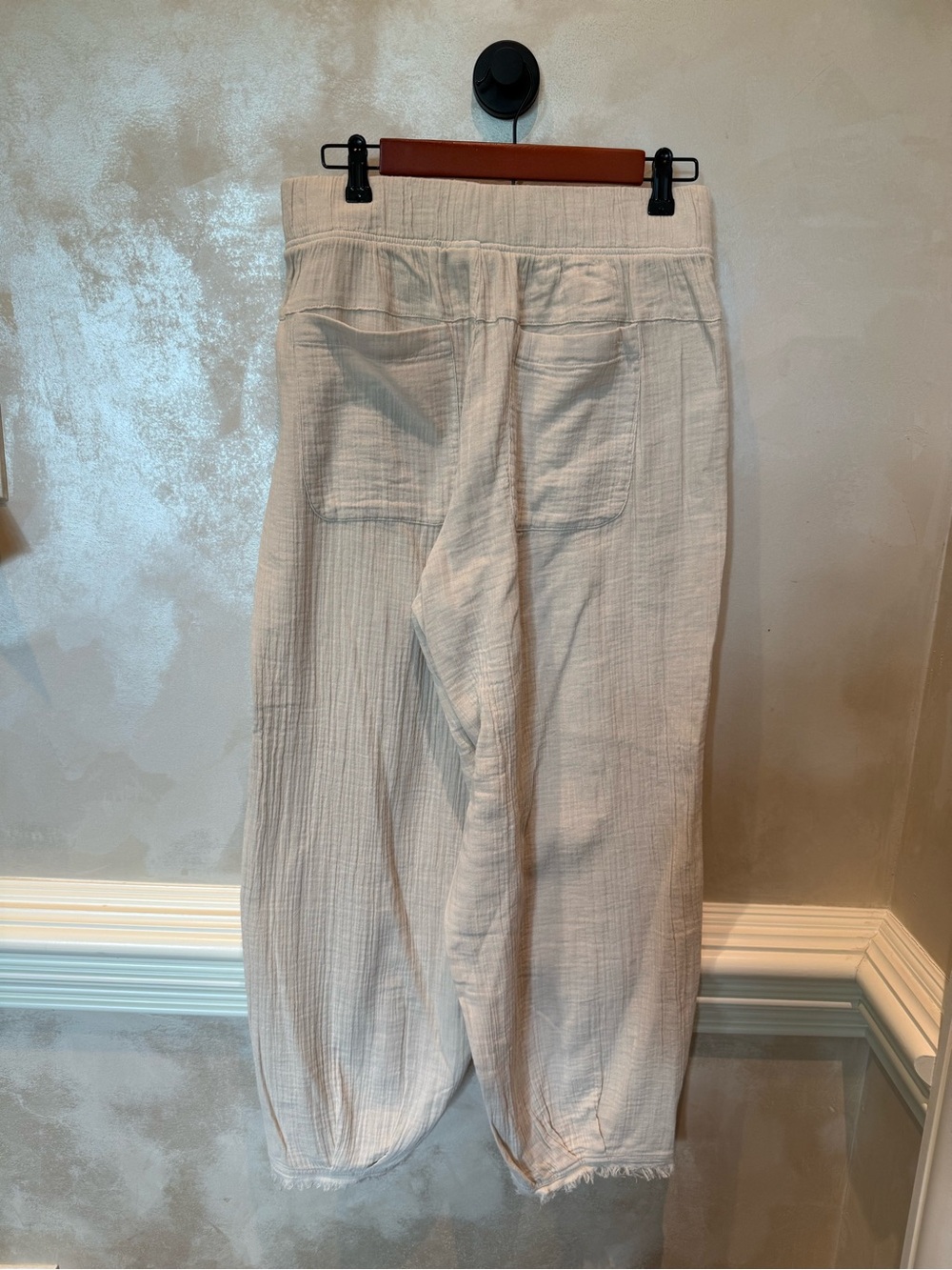 Light Beige Women’s Casual Linen-Blend Pants - Picture 2 of 3